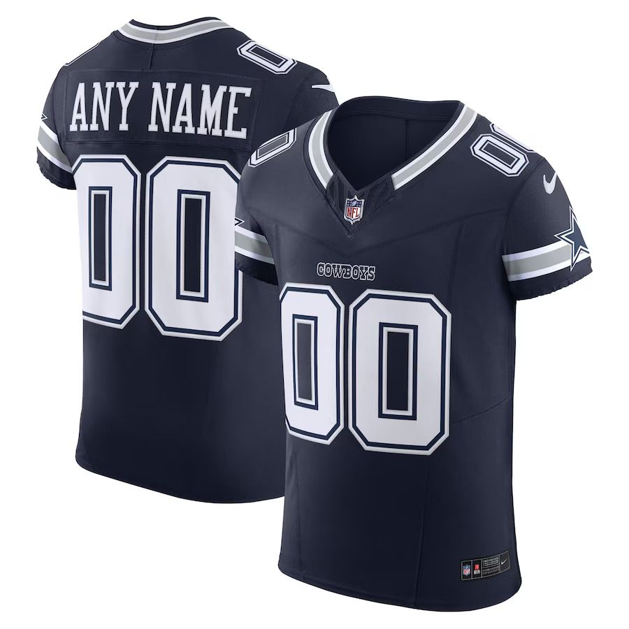 Men Dallas Cowboys Nike Navy Vapor F.U.S.E. Elite Custom NFL Jersey->dallas cowboys->NFL Jersey